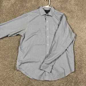 Lauren Ralph Lauren Men's Button Up Dress Shirt 17.5 36/37 Non Iron Check Pocket